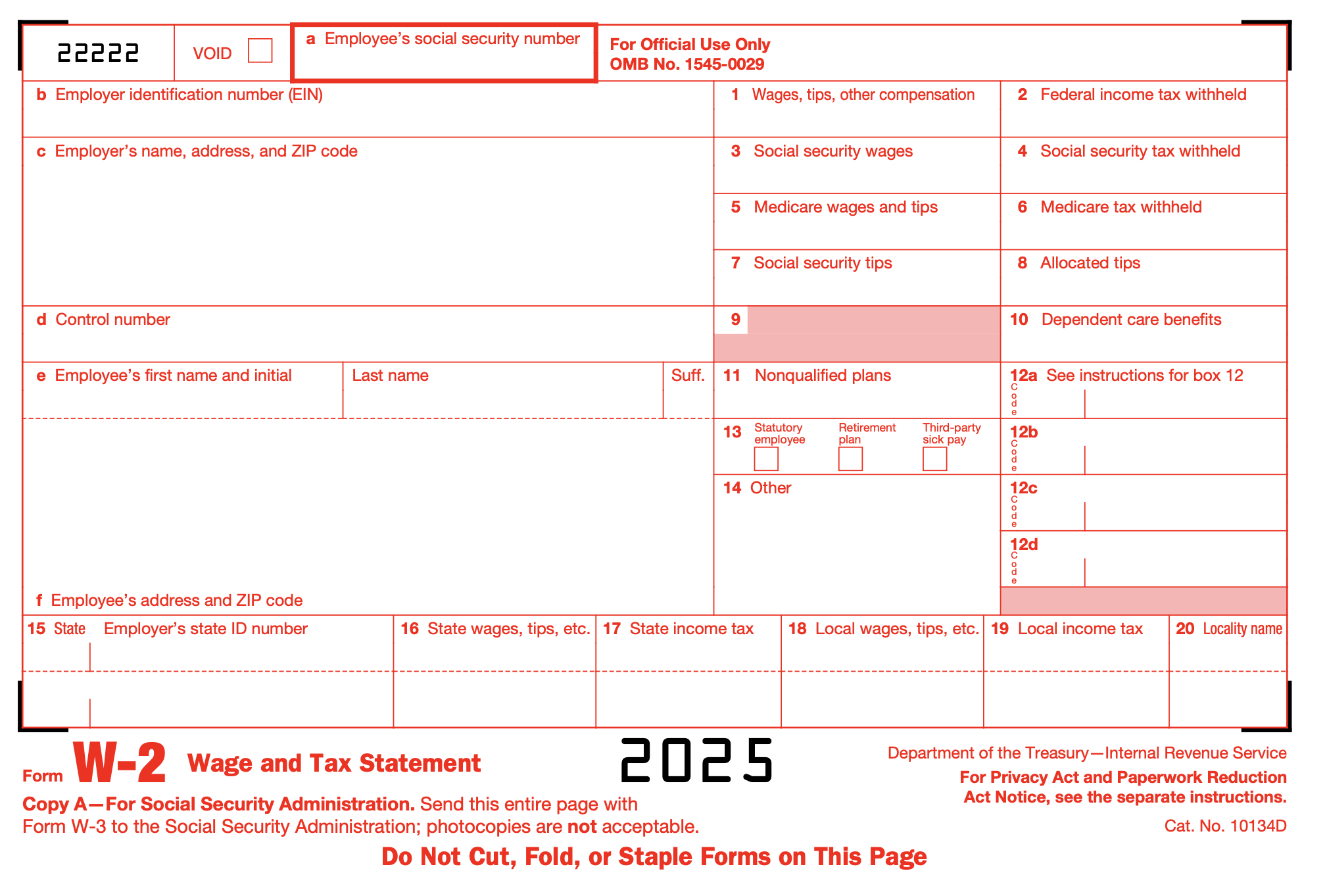 2025 Form W-2