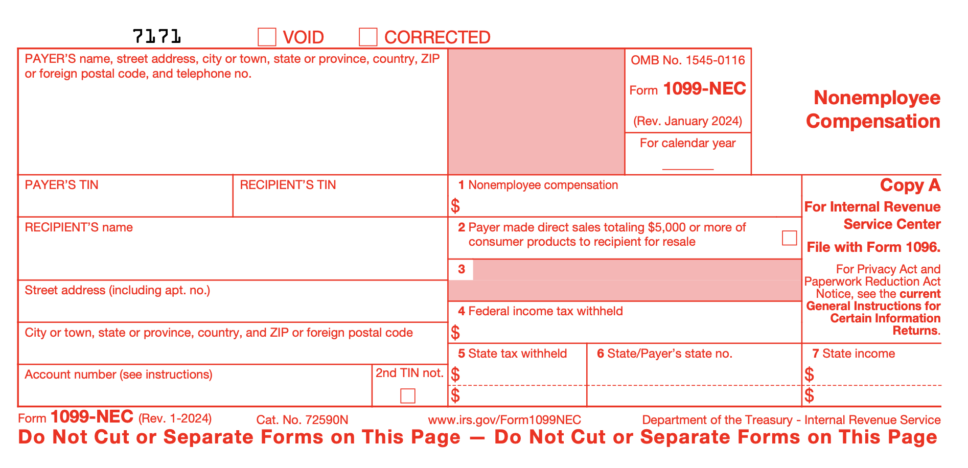 Form 1099-NEC 2024