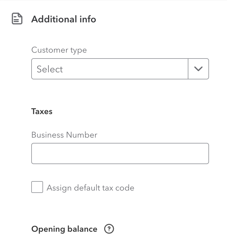 QBO apply a default sales tax code to individual customers