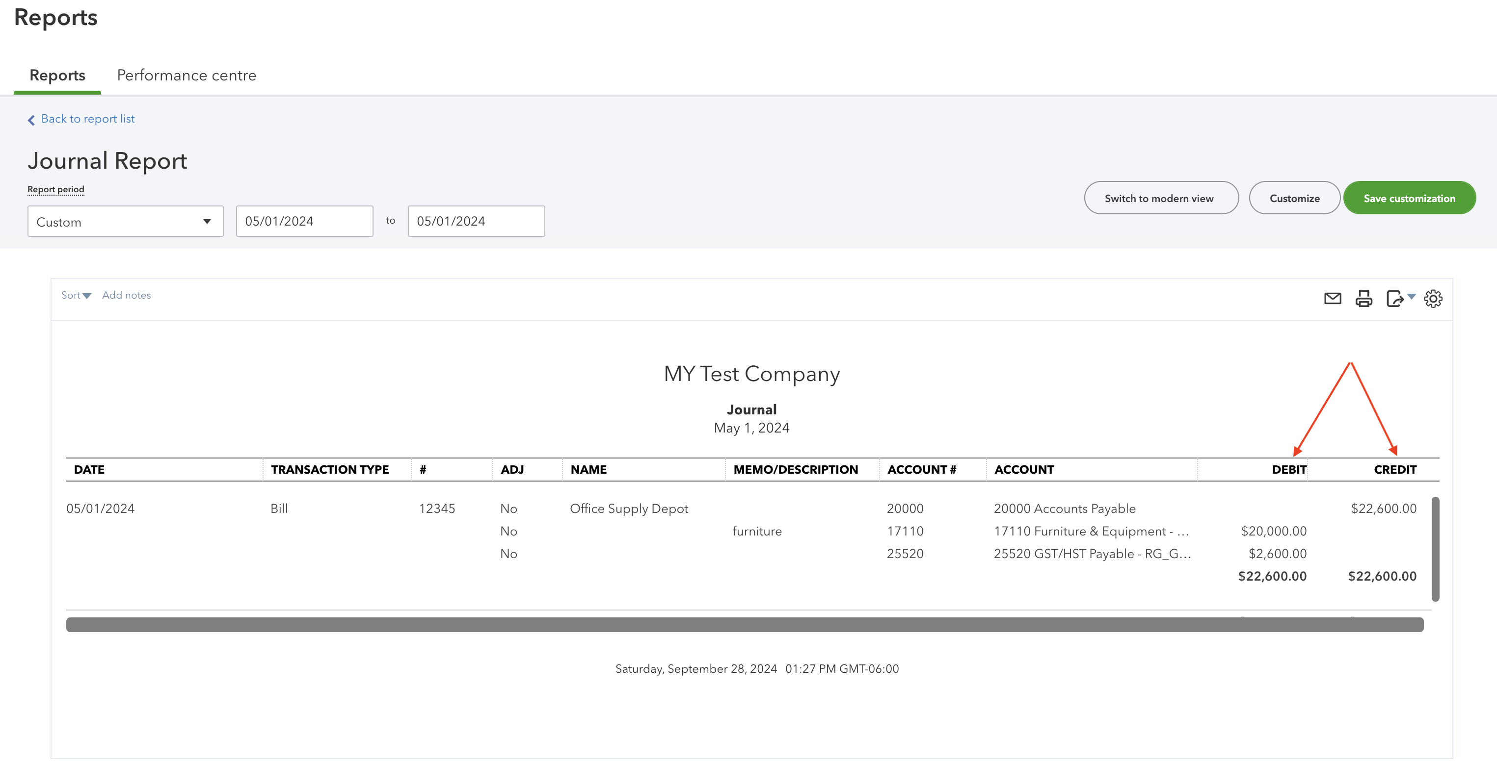 QBO Accountant Friendly Journal Report